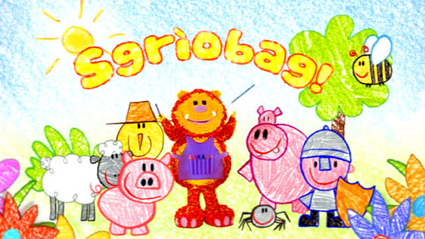 logo for Sgriobag (Get Squiggling) - An t-Each-aibhne (Hippo)