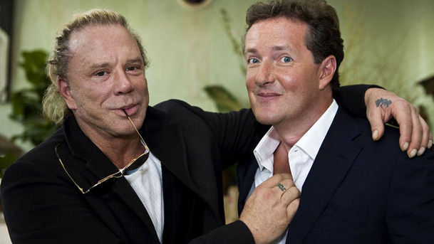 logo for The Dark Side of Fame with Piers Morgan - Mickey Rourke