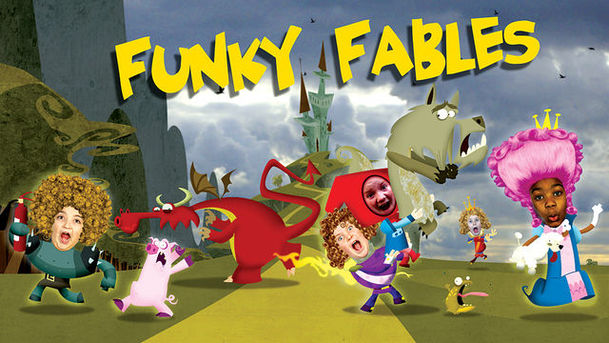 Logo for Funky Fables - Hi Ho, Hi Ho, Home Hunting We Will Go