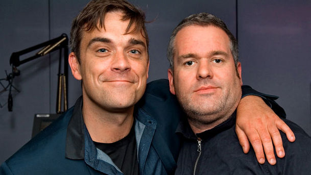 logo for The Chris Moyles Show - Friday - with Robbie Williams