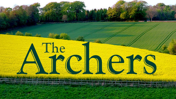 logo for The Archers - Caught by the hives