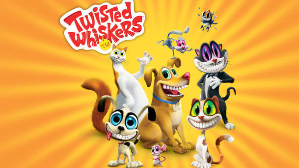 logo for The Twisted Whiskers Show - Bubble Trouble