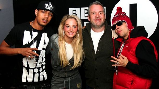 logo for The Chris Moyles Show - Tuesday - with N-Dubz