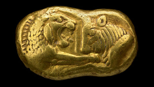 logo for A History of the World in 100 Objects - Old World, New Powers (1100 - 300 BC) - Gold Coin of Croesus