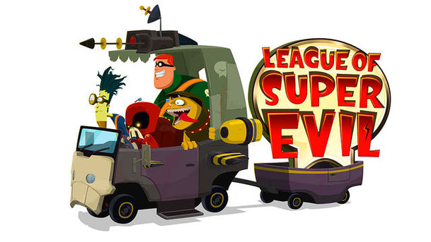 logo for League of Super Evil - Voltar Squared