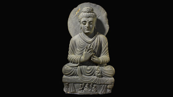 logo for A History of the World in 100 Objects - The Rise of World Faiths (200 - 600 AD) - Seated Buddha from Gandhara