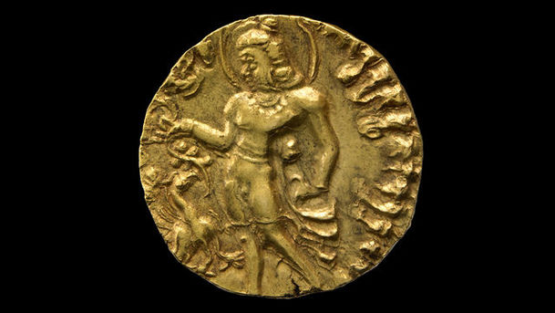 logo for A History of the World in 100 Objects - The Rise of World Faiths (200 - 600 AD) - Gold Coin of Kumaragupta I