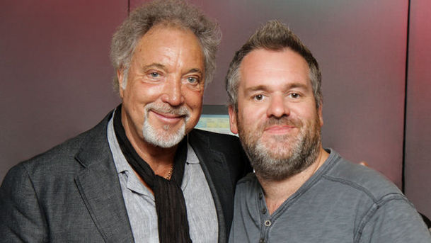 logo for The Chris Moyles Show - Tuesday - with singing legend Sir Tom Jones