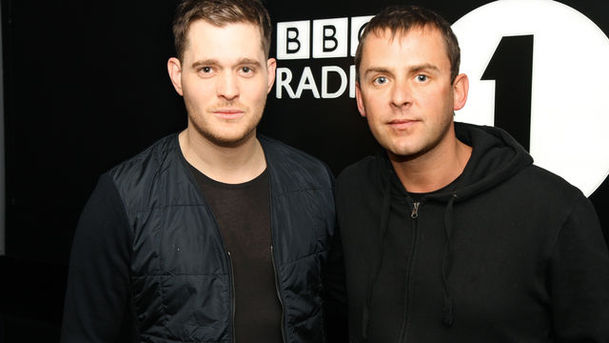 logo for Scott Mills - Tuesday - with Michael Buble