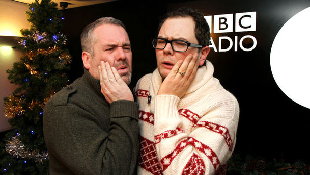 logo for The Chris Moyles Show - Alan Carr drops in
