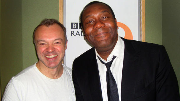 Logo for Graham Norton - Graham was joined by Alison Steadman and Lenny Henry